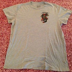 Vintage Pre-Owned Ed Hardy Embroidered T-Shirt Size XXL